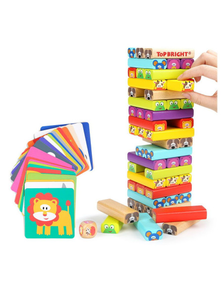 TPB5153,Turnuletul din lemn cu Animale 4 in 1