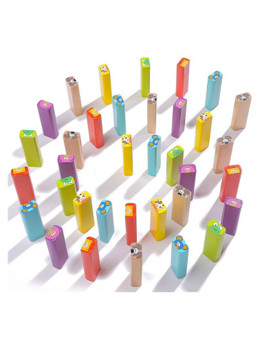 TPB5153,Turnuletul din lemn cu Animale 4 in 1