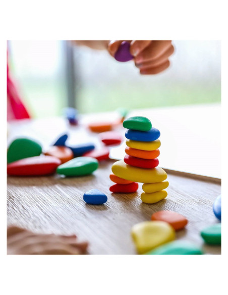 EDX-13208C,Rainbow Pebbles, set 36 pietricele cu activitati