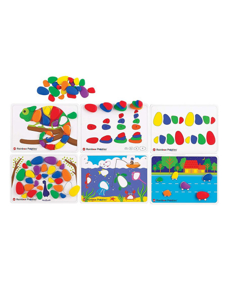 EDX-13206,Rainbow Pebbles, pietricele cu carduri de activitati