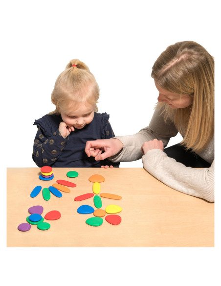 EDX-13209,Junior Rainbow Pebbles, set de activitati cu pietricele