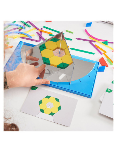 EDX-22242,Junior Geoland, set STEM cu oglinzi si sabloane geometrice
