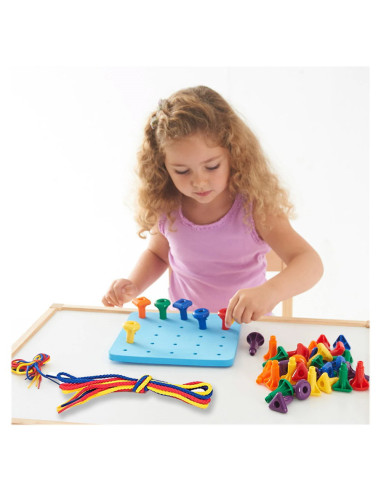 EDX-39492,Geo Pegs, set 36 de cuie gigant cu plansa