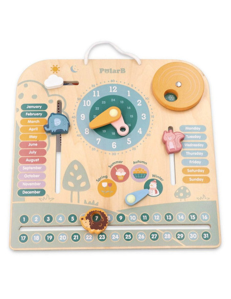VIG6911-B,Calendar educativ din lemn in lb. engleza, PolarB