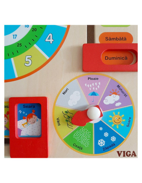 FKP3508-R,Calendar educativ din lemn, limba romana