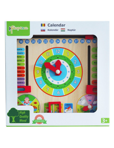 FKP3508-R,Calendar educativ din lemn, limba romana