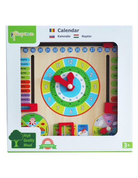 FKP3508-R,Calendar educativ din lemn, limba romana