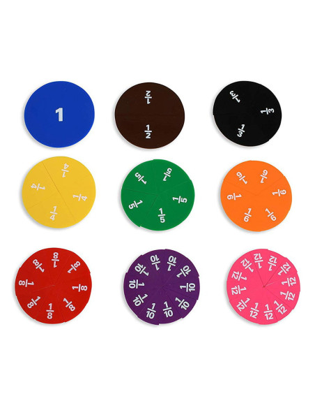 EDX-19035,Cercuri cu fractii, set cu 51 piese