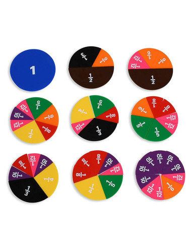 EDX-19035,Cercuri cu fractii, set cu 51 piese