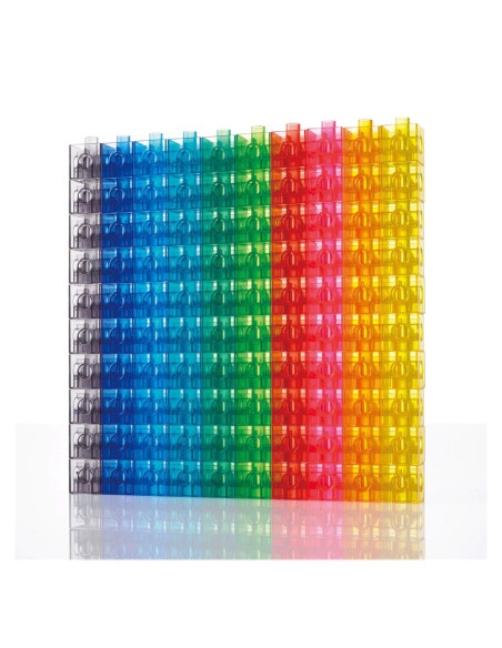 EDX-12024,Linking Cubes, 100 cuburi translucide interconectabile