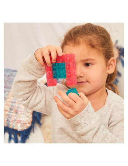 EDX-12024,Linking Cubes, 100 cuburi translucide interconectabile