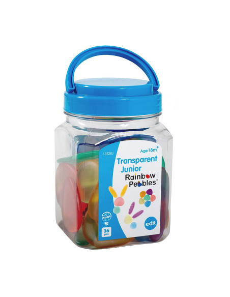 EDX-13228J,Clear Rainbow Pebbles, set 36 de pietricele translucide