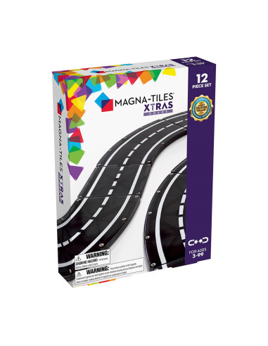 MGT-23812,MAGNA-TILES XTRAS Roads, extensie 12 piese