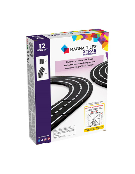 MGT-23812,MAGNA-TILES XTRAS Roads, extensie 12 piese