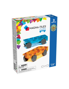 MGT-16022BO,MAGNA-TILES Extensie, 2 masinute Albastru si Portocaliu