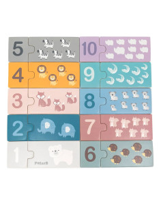 VIG44071,Invatam numerele!, puzzle din lemn, nordic color