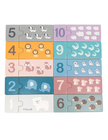 VIG44071,Invatam numerele!, puzzle din lemn, nordic color