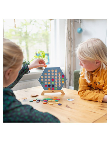 BSGA456,3 pe un rand, joc de strategie din lemn, BS Toys