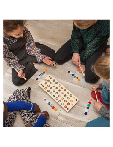 BSGA466,Nimereste formele, joc de rapiditate din lemn, BS Toys