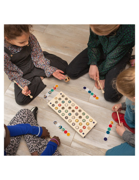 BSGA466,Nimereste formele, joc de rapiditate din lemn, BS Toys