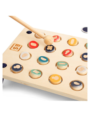 BSGA466,Nimereste formele, joc de rapiditate din lemn, BS Toys