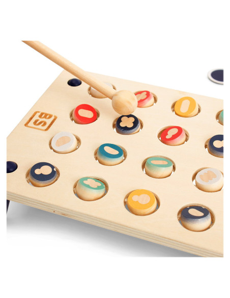BSGA466,Nimereste formele, joc de rapiditate din lemn, BS Toys