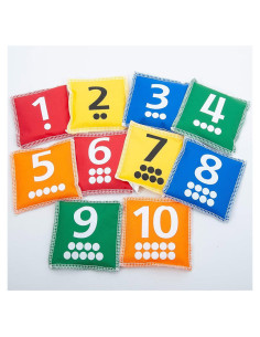 EDX-61070,Saculeti de fasole cu numere si buline, set 10 bucati 2