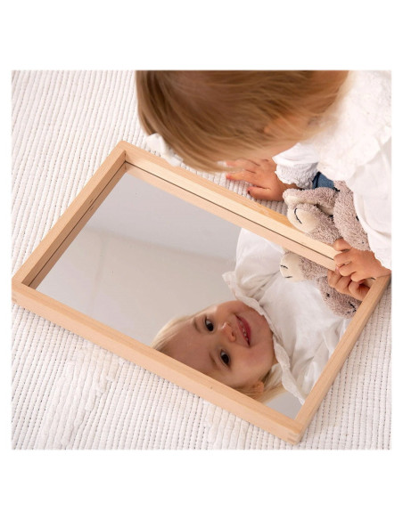 TIK-73536,Tava din lemn cu oglinda acrilica, TickiT