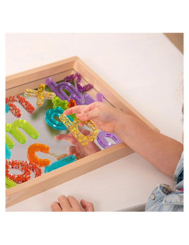 TIK-73536,Tava din lemn cu oglinda acrilica, TickiT