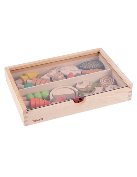 TIK-73552,Woodland, traseul din padure, set 36 piese din lemn