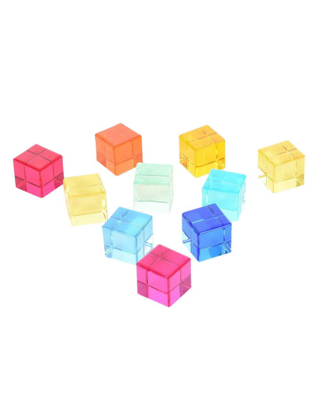 TIK-73550,Gem Cube, set 10 cuburi acrilice, TickiT