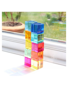 TIK-73550,Gem Cube, set 10 cuburi acrilice, TickiT 2