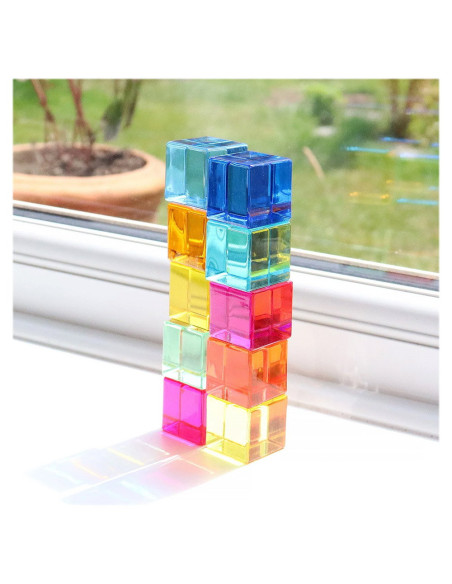 TIK-73550,Gem Cube, set 10 cuburi acrilice, TickiT
