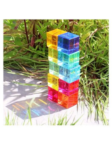 TIK-73550,Gem Cube, set 10 cuburi acrilice, TickiT