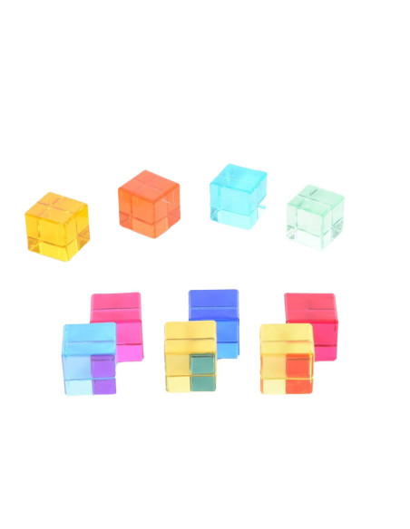 TIK-73550,Gem Cube, set 10 cuburi acrilice, TickiT