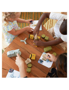 G2062,Snap Block Vehicles, blocuri de constructie din lemn, 32 piese 2