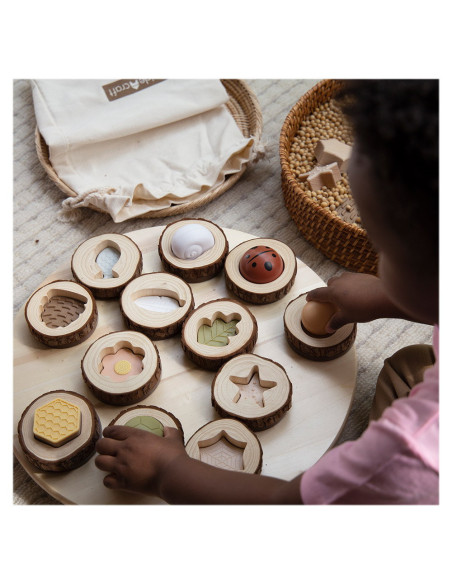 G5061,Nature Feel and Find, set tactil de potrivire din lemn, Guidecraft