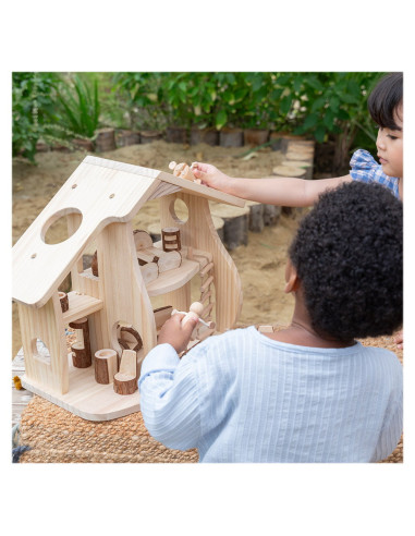 G15505,Casuta de papusi cu mobilier Woodlands, Guidecraft