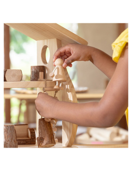 G15505,Casuta de papusi cu mobilier Woodlands, Guidecraft