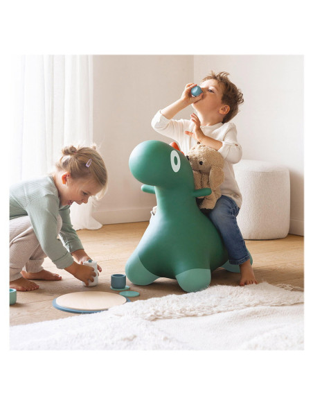 QT173717,Hoppi Dino, dinozaur gonflabil saltaret, verde