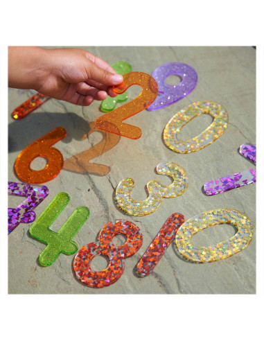 TIK-72431,Rainbow Glitter, set numere cu sclipici, TickiT