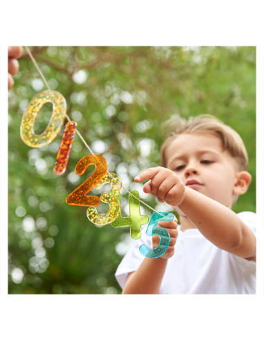 TIK-72431,Rainbow Glitter, set numere cu sclipici, TickiT