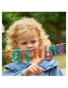 TIK-72433,Rainbow Glitter, set litere cu sclipici, TickiT 2