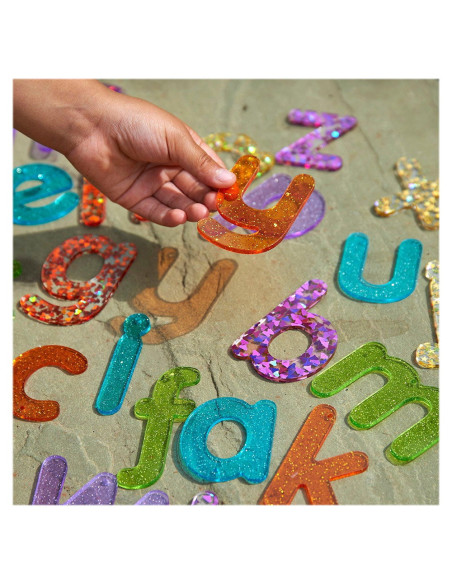 TIK-72433,Rainbow Glitter, set litere cu sclipici, TickiT