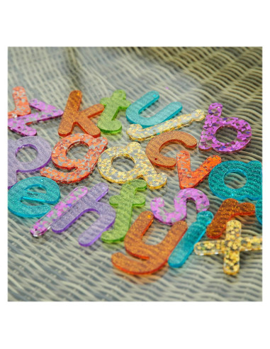 TIK-72433,Rainbow Glitter, set litere cu sclipici, TickiT