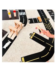 WTP-8RW1F,Runway, pista aeroport Waytoplay cu avion din lemn 2