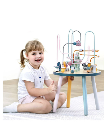 VIG44033,Masuta din lemn cu activitati, nordic colors