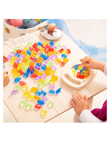 TIK-73135,Set de sortare, Pestisori translucizi, 120 piese