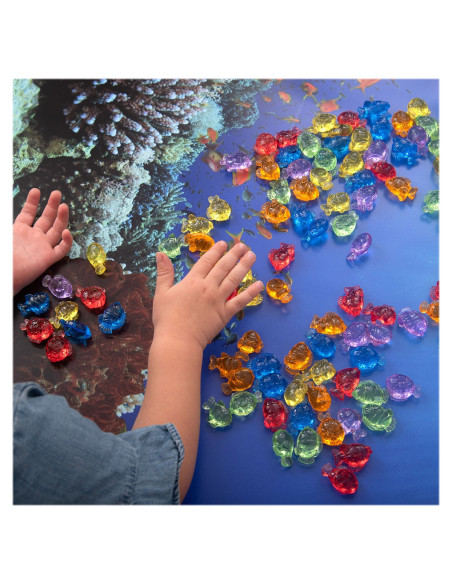 TIK-73135,Set de sortare, Pestisori translucizi, 120 piese