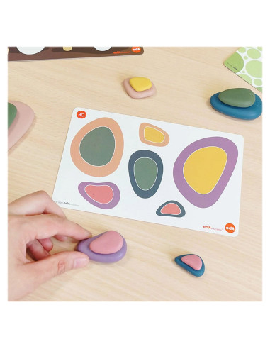 EDX-13222C,Family Pebbles, set 72 pietricele cu activitati